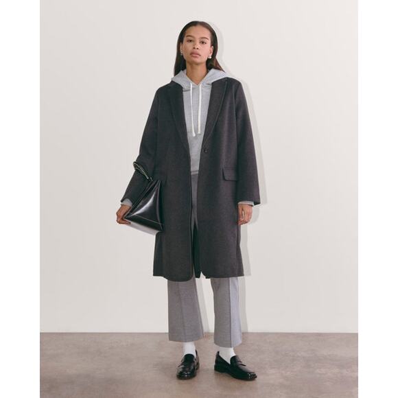 Everlane Jackets & Blazers - NWT Everlane Women's The Topcoat in Wool in Dark Charcoal Melange size XL